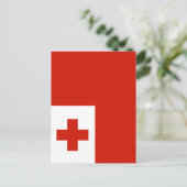Tonga-Flagge Postkarte (Stehend Vorderseite)