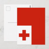 Tonga-Flagge Postkarte (Vorne/Hinten)