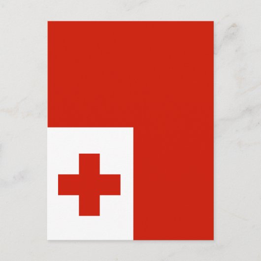 Tonga-Flagge Postkarte (Vorderseite)