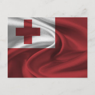 Tonga-Flagge Postkarte