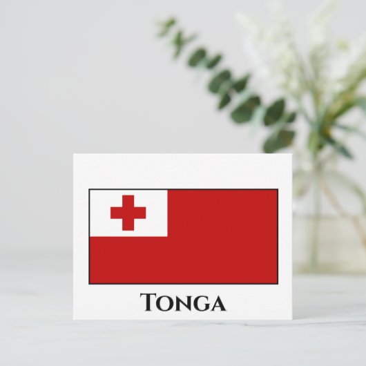 Tonga-Flagge Postkarte (Stehend Vorderseite)