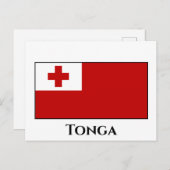 Tonga-Flagge Postkarte (Vorne/Hinten)