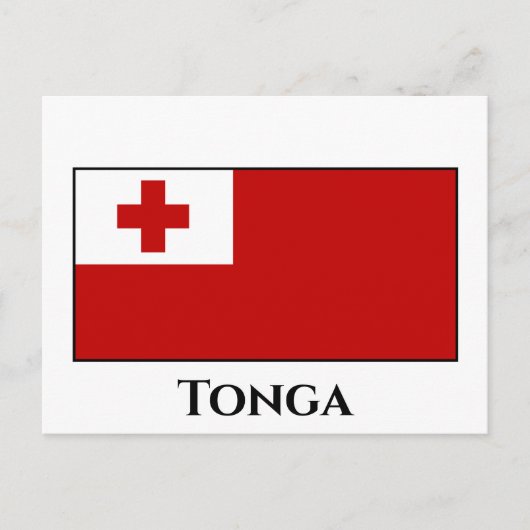 Tonga-Flagge Postkarte (Vorderseite)