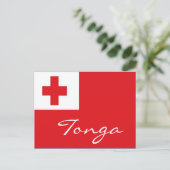 Tonga-Flagge Postkarte (Stehend Vorderseite)