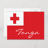 Tonga-Flagge Postkarte (Vorne/Hinten)