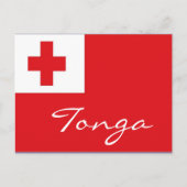 Tonga-Flagge Postkarte (Vorderseite)