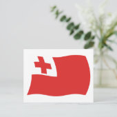 Tonga-Flagge Postkarte (Stehend Vorderseite)