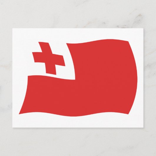 Tonga-Flagge Postkarte (Vorderseite)