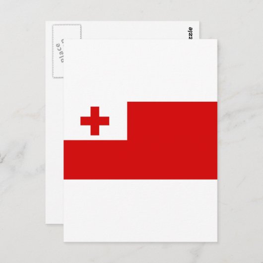 Tonga-Flagge Postkarte (Vorne/Hinten)