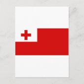 Tonga-Flagge Postkarte (Vorderseite)