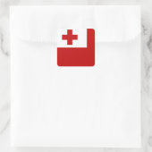 Tonga-Flagge Quadratischer Aufkleber (Tasche)