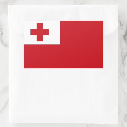 Tonga-Flagge Rechteckiger Aufkleber (Tasche)