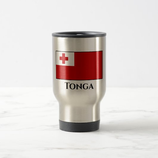 Tonga-Flagge Reisebecher (Mittel)