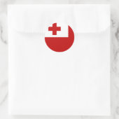 Tonga-Flagge Runder Aufkleber (Tasche)
