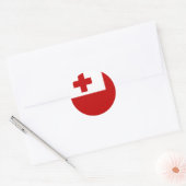 Tonga-Flagge Runder Aufkleber (Umschlag)