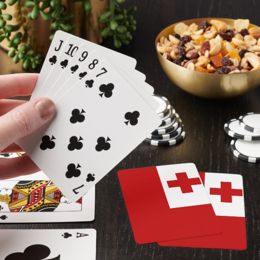 Tonga-Flagge Spielkarten (In Situ)