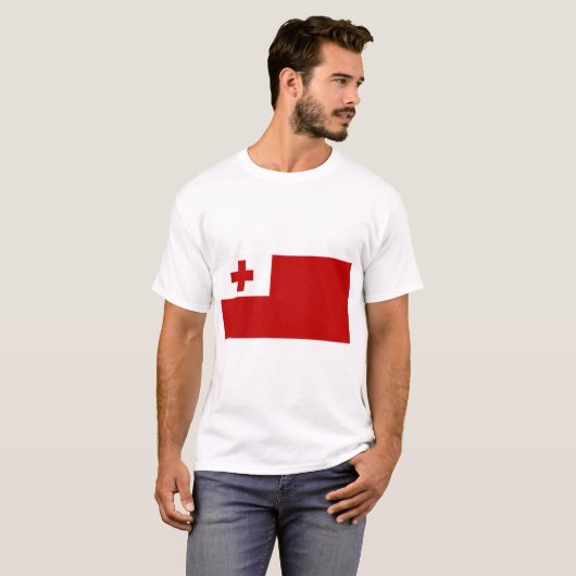 Tonga-Flagge T-Shirt (Vorne ganz)