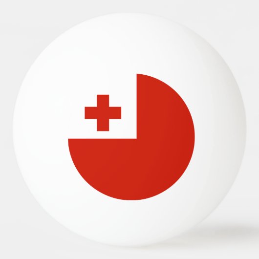 Tonga-Flagge Tischtennisball (Vorderseite)