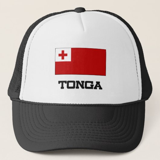 Tonga-Flagge Truckerkappe (Vorderseite)