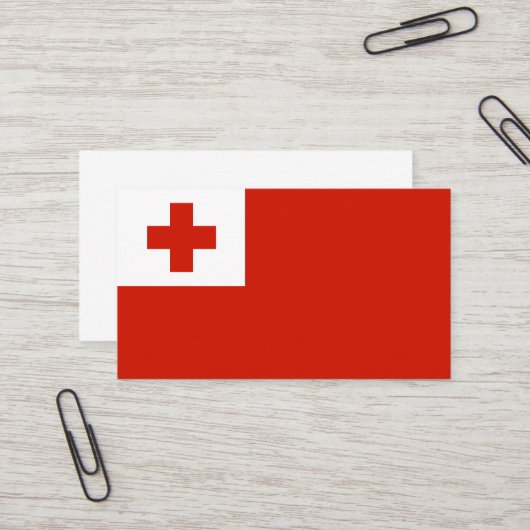 Tonga-Flagge Visitenkarte (Vorderseite/Rückseite Beispiel)