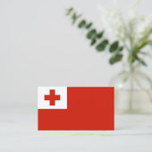 Tonga-Flagge Visitenkarte (Stehend Vorderseite)
