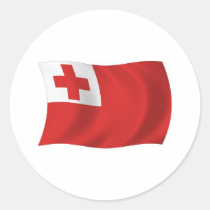 Tonga-Flaggen-Aufkleber Runder Aufkleber