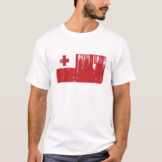 Tonga-Flaggen-Welt T-Shirt (Vorderseite)