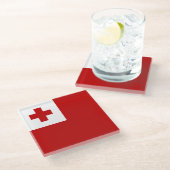 Tonga Glasuntersetzer (Schrägansicht)