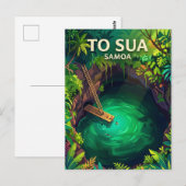 Tonga-Graben Samoa Postkarte (Vorne/Hinten)