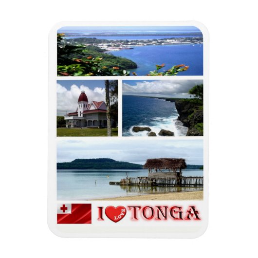 Tonga - I Liebe - Magnet (Vertikal)