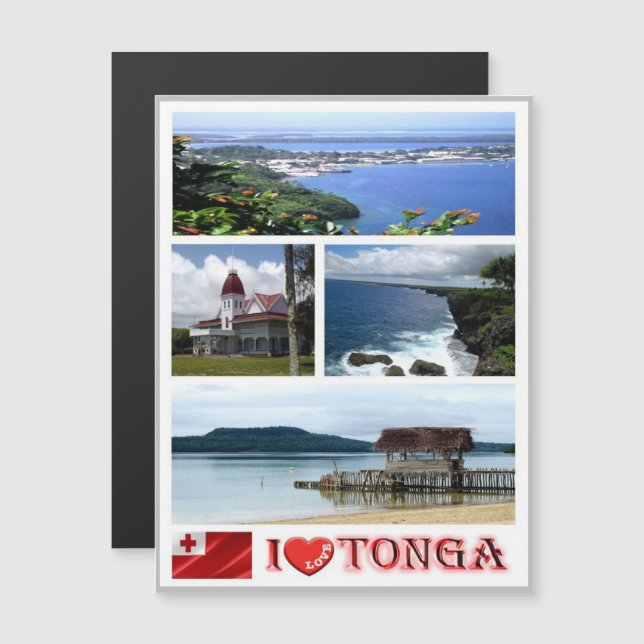 Tonga - I Liebe - Magnetkarte (Vorne/Hinten)
