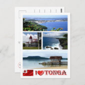 Tonga - I Liebe - Postkarte (Vorne/Hinten)
