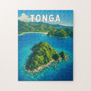 Tonga Illustrations Reise Kunst Vintage Puzzle