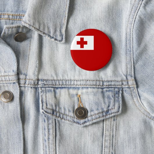 Tonga Island Flag Rotes Kreuz Button (Beispiel)