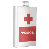 Tonga Island Flag Rotes Kreuz Flachmann (Rechts)