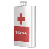 Tonga Island Flag Rotes Kreuz Flachmann (Links)