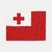 Tonga Island Flag Rotes Kreuz Fleecedecke (Vorderseite (Horizontal))