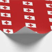 Tonga Island Flag Rotes Kreuz Geschenkpapier (Ecke)