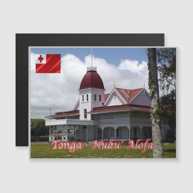 Tonga - Königlicher Palast - Magnetkarte (Vorne/Hinten)