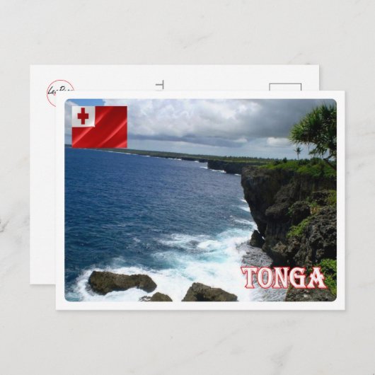 Tonga - Küstenlinie - Postkarte (Vorne/Hinten)