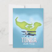 Tonga Map Flight Reiseplakat (Vorderseite)