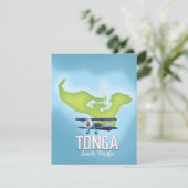 Tonga Map Flight Reiseplakat (Stehend Vorderseite)