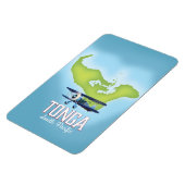 Tonga Map Flight Reiseplakat Magnet (Linke Seite)