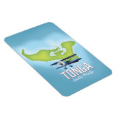 Tonga Map Flight Reiseplakat Magnet (Rechte Seite)
