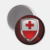 Tonga Metallic Emblem Magnet (Vorderseite/Rückseite)