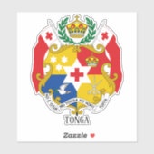 Tonga National Coat of Arms Patriotic Aufkleber (Blatt)
