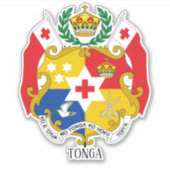 Tonga National Coat of Arms Patriotic Aufkleber (Vorderseite)
