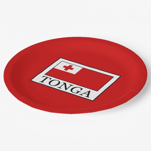Tonga Pappteller (Schrägansicht)