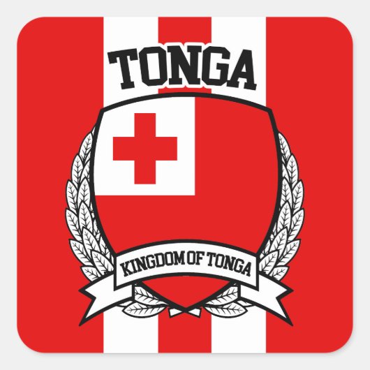 Tonga Quadratischer Aufkleber (Vorderseite)
