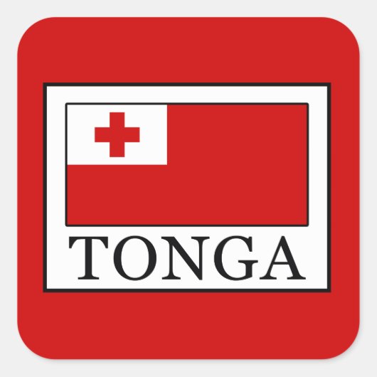 Tonga Quadratischer Aufkleber (Vorderseite)